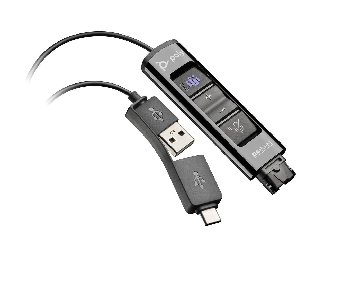Img_36608041.jpg DA85-M USB Interface adapter incl. Microsoft Teams certificering POLY DA85-M, Interface adapter, 30 g, Black - Image 1