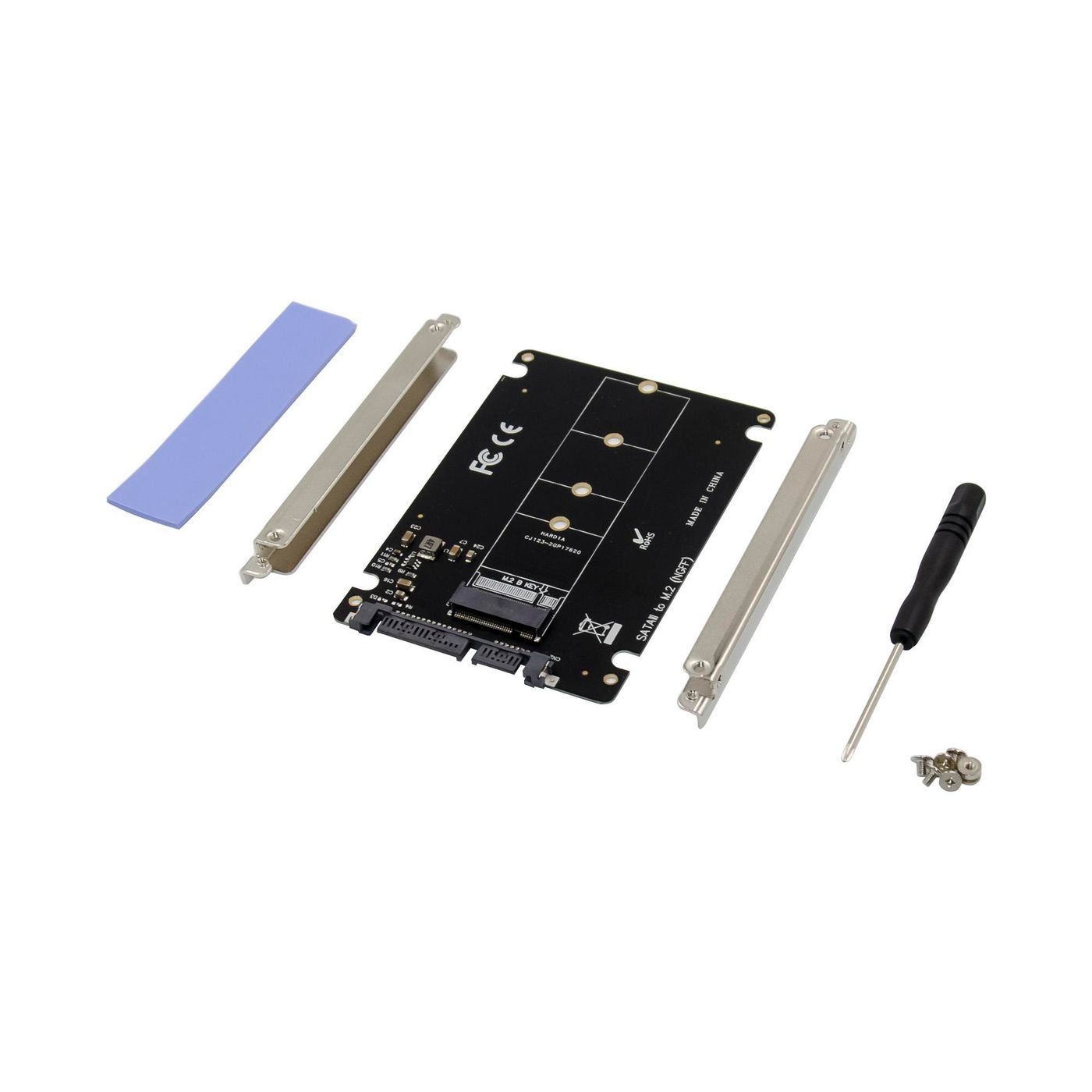 Img_36662137.jpg 2.5" SATA to M.2 B Key SSD Adapter Supports M.2 SSD sizes: 2230, 2242, 2260, 2280 - Image 1
