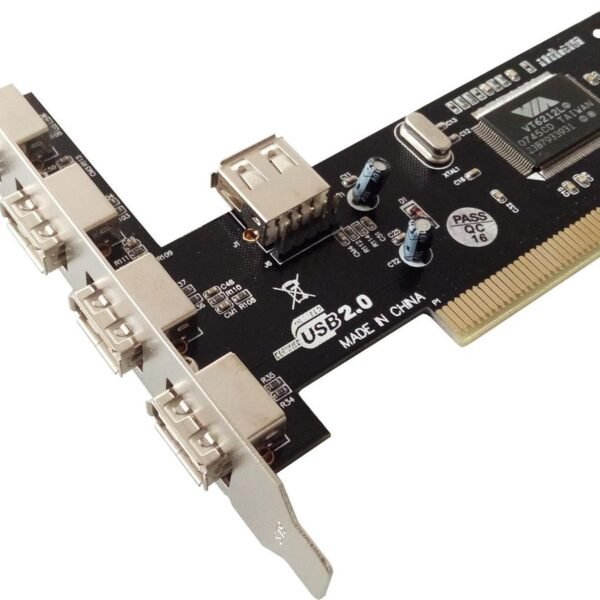 4 + 1 Port USB 2.0 PCI Card Main chip : NEC720101 4  external ports + 1 internal port USB2.0
