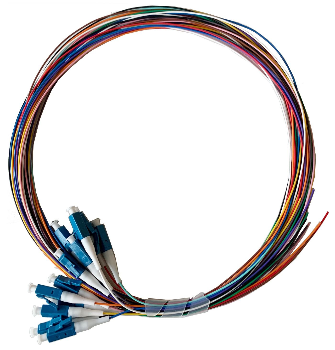 Img_36664847.jpg Pigtail LC/UPC 9/125 OS2, 0.9mm, 1.5meters LSZH(Grade C) Tight Buffer 12 colors 12pcs/pack Fibre Patch Cable - Image 1