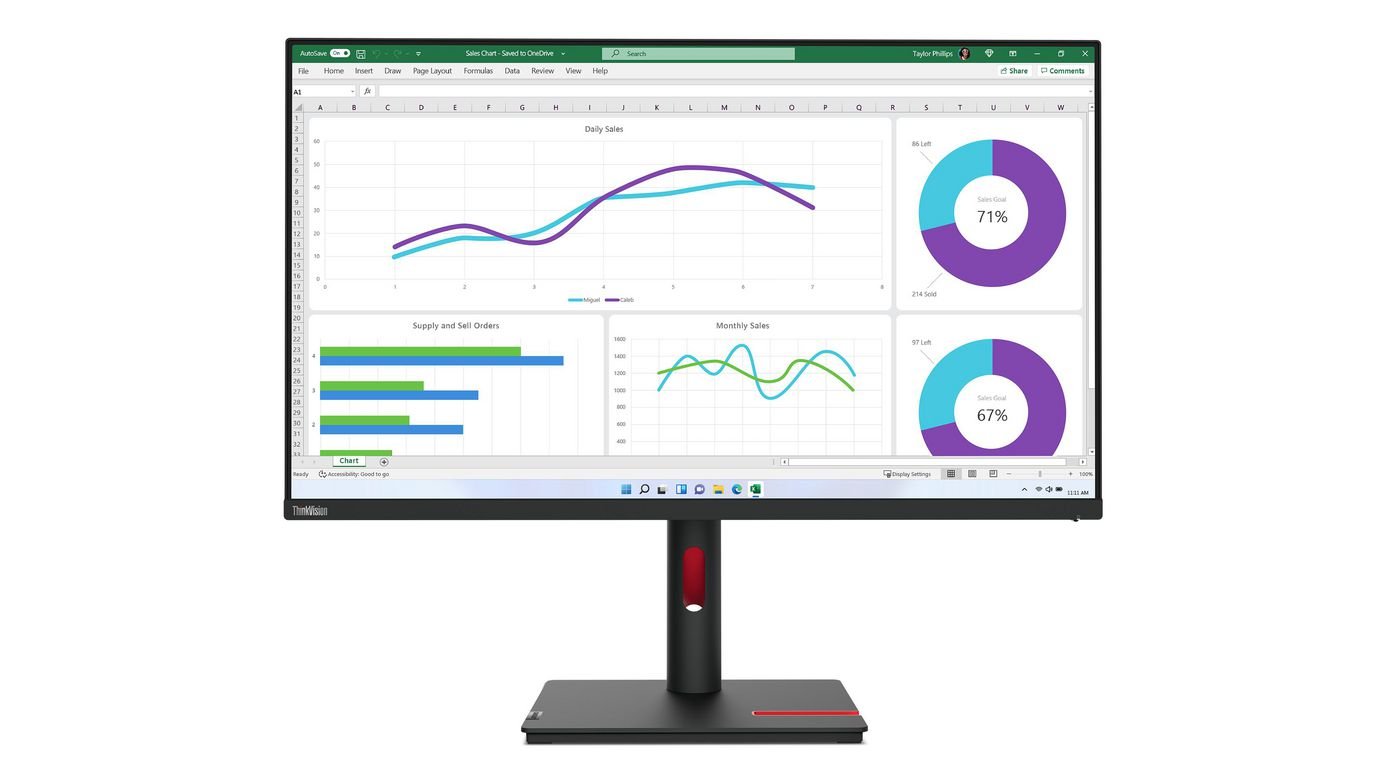 Img_36736454.jpg Thinkvision T32H-30 Led Display 80 Cm (31.5") 2560 X 1440 Pixels Quad Hd Black - Image 1