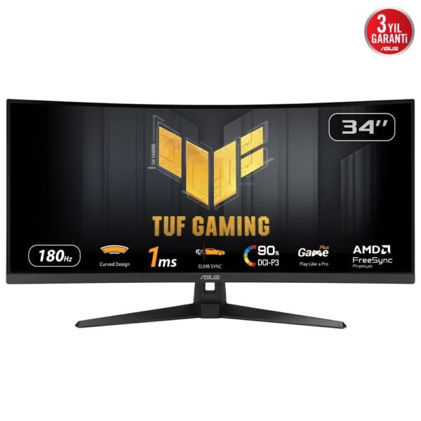 Tuf Gaming Vg34Vq3B Computer  Monitor 86.4 Cm (34") 3440 X  1440 Pixels Ultrawide Quad Hd Led Black