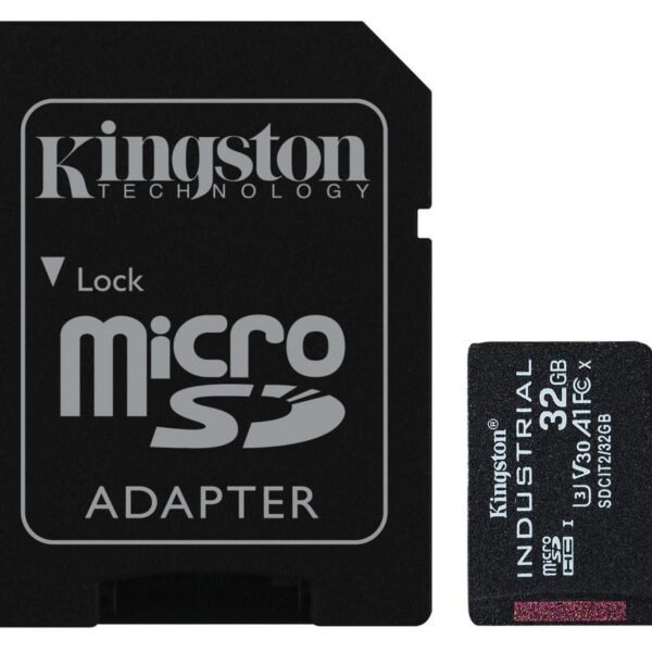 32GB microSDHC Industrial C10  A1 pSLC Card + SD Adapter