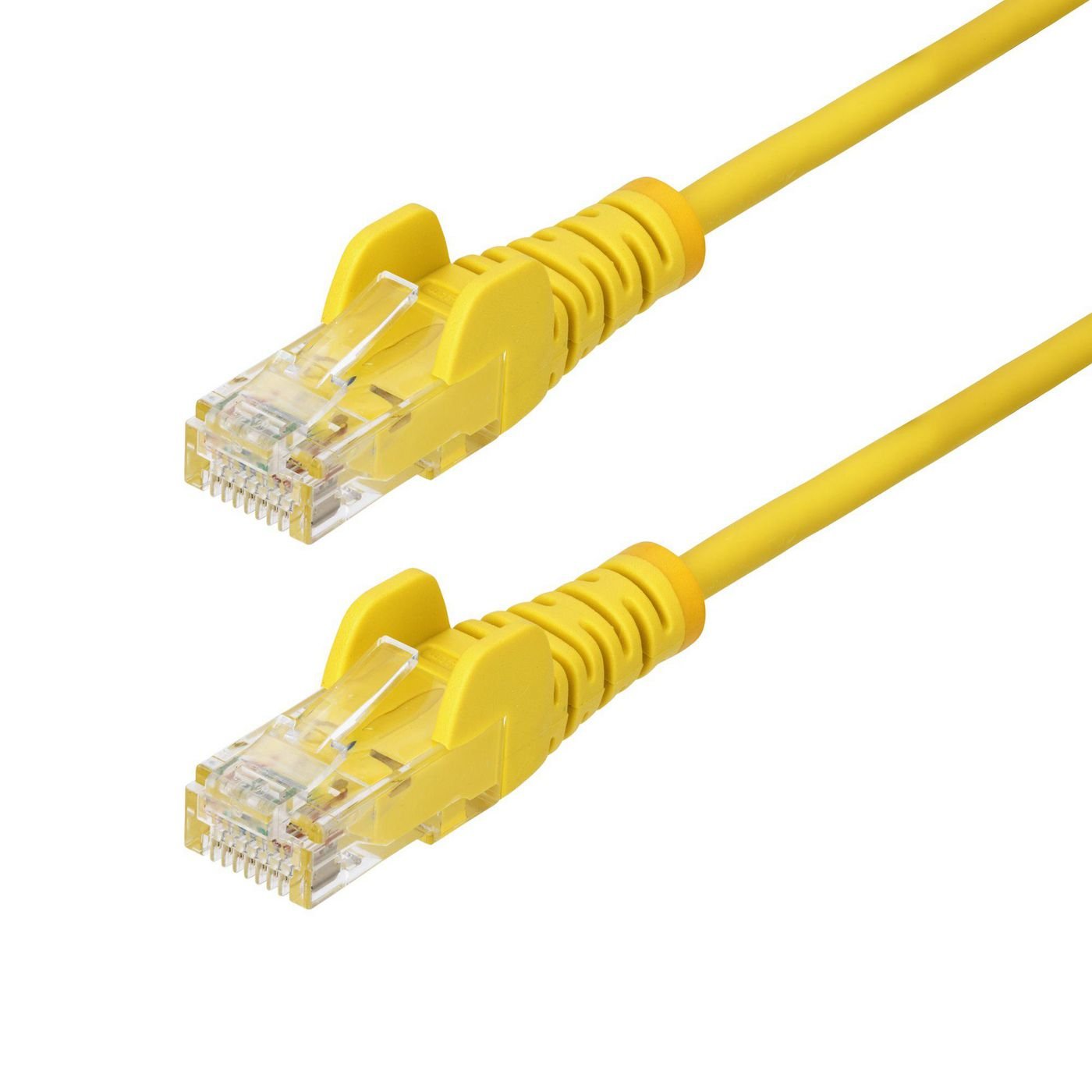 Img_36938385.jpg 1M Yellow Slim Cat6 Ethernet Cable, Snagless, 100W Poe, Utp, Lszh, 28Awg Pure Bare Copper Wire, Slim Rj45 Network Patch Cord W/Strain - Image 1