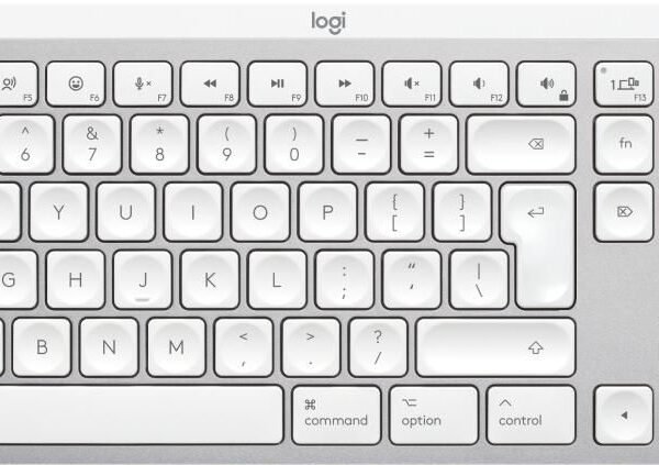Mx Keys S For Mac Keyboard  Office Rf Wireless +  Bluetooth Qwerty Us International Aluminium, White