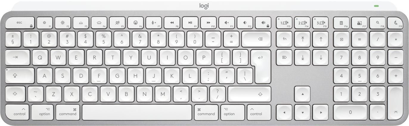 Img_36966448.jpg Mx Keys S For Mac Keyboard Office Rf Wireless + Bluetooth Qwerty Us International Aluminium, White - Image 1