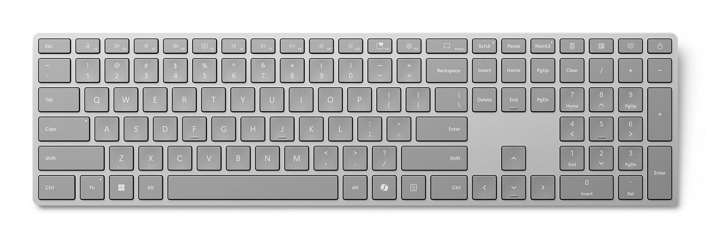 Img_36971446.jpg Surface (2Nd Edition) Keyboard Home/Office Bluetooth Qwerty Grey - Image 1