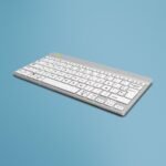 R-Go Compact Break keyboard,  QWERTY (ES), bluetooth, white