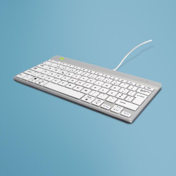 R-Go Compact Break keyboard  QWERTY (PT), wired, white