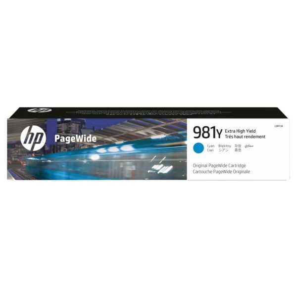 Ink/981Y Extra HY Cyan 981Y, Original, Cyan, HP, HP  PageWide Enterprise Color 556/586, Inkjet printing, Extra (Super) Hight Yield