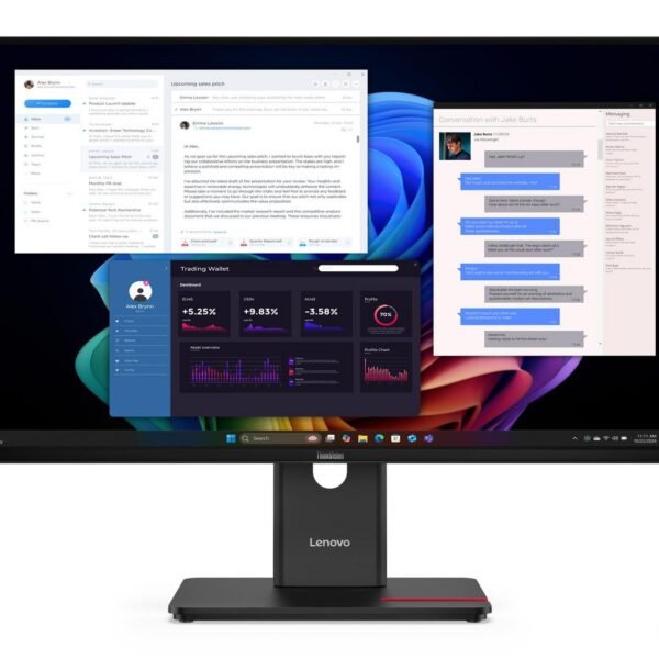 Thinkvision T27Ud-40 Led  Display 68.6 Cm (27") 3840 X  2160 Pixels 4K Ultra Hd Lcd Black