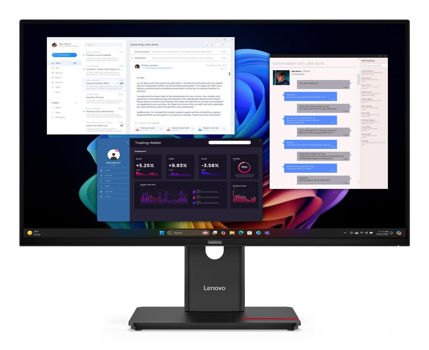 Img_37561120.jpg Thinkvision T27Ud-40 Led Display 68.6 Cm (27") 3840 X 2160 Pixels 4K Ultra Hd Lcd Black - Image 1