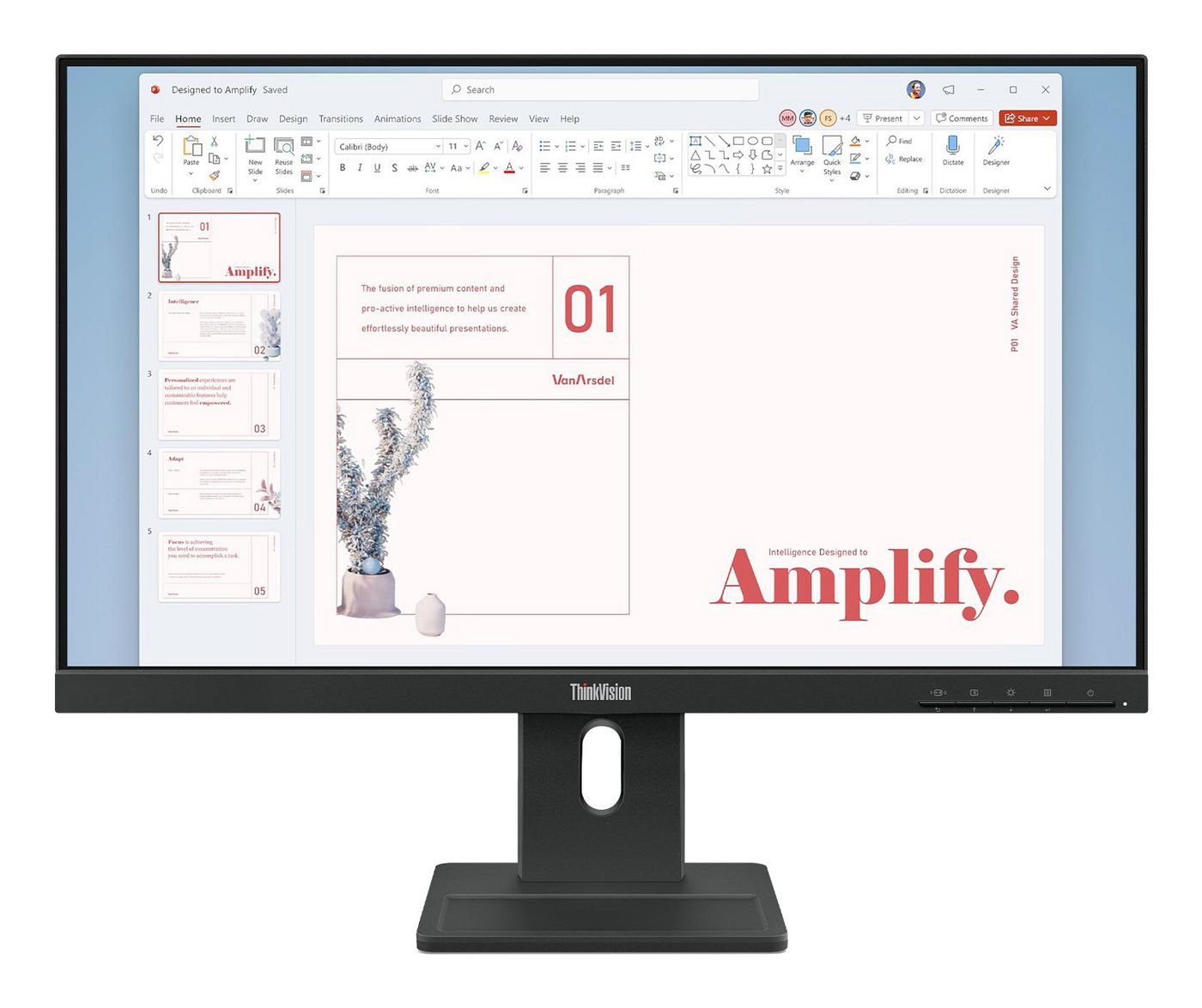 Img_37561154.jpg Thinkvision E24-40 Led Display 60.5 Cm (23.8") 1920 X 1080 Pixels Full Hd Lcd Black - Image 1