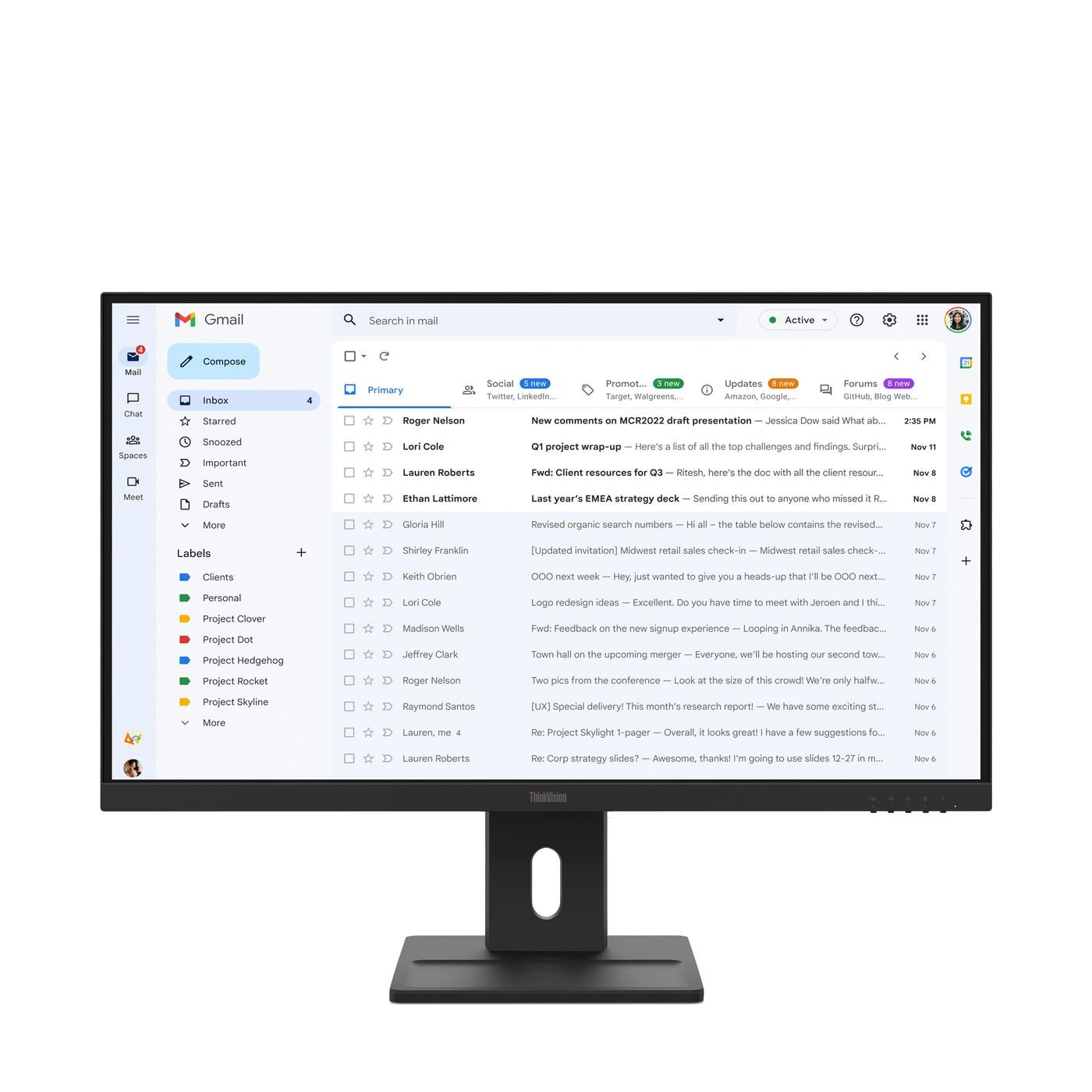 Img_37612348.jpg Thinkvision E27-40 Led Display 68.6 Cm (27") 1920 X 1080 Pixels Full Hd Lcd Black - Image 1