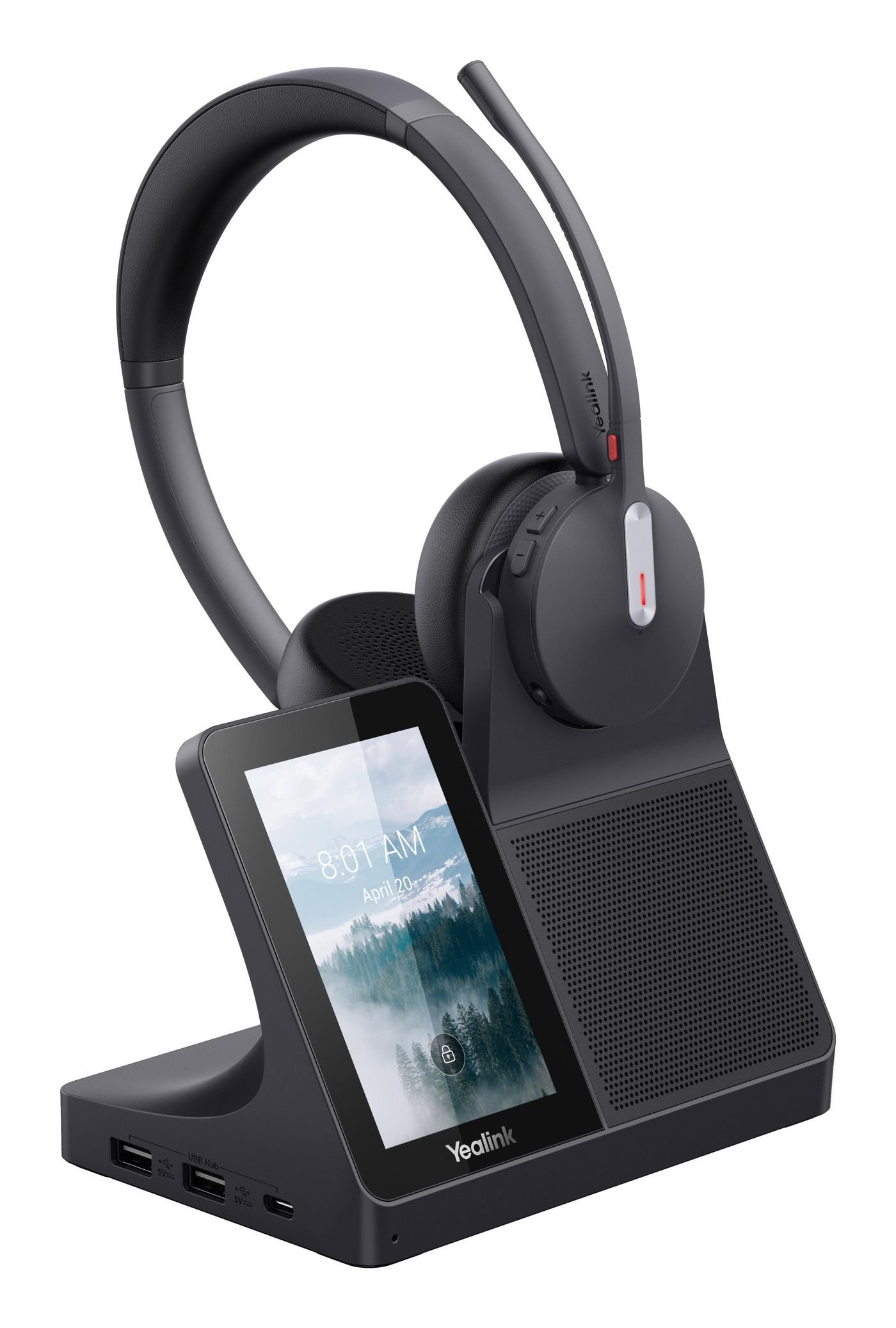 Img_37632340.jpg Wh64 Dual Headset Wired & Wireless Head-Band Calls/Music Bluetooth Charging Stand Black - Image 1