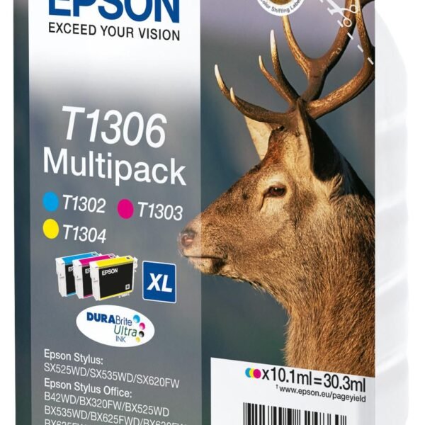 T1306 ink cartridge tri extra high capacity 3 x 10.1ml