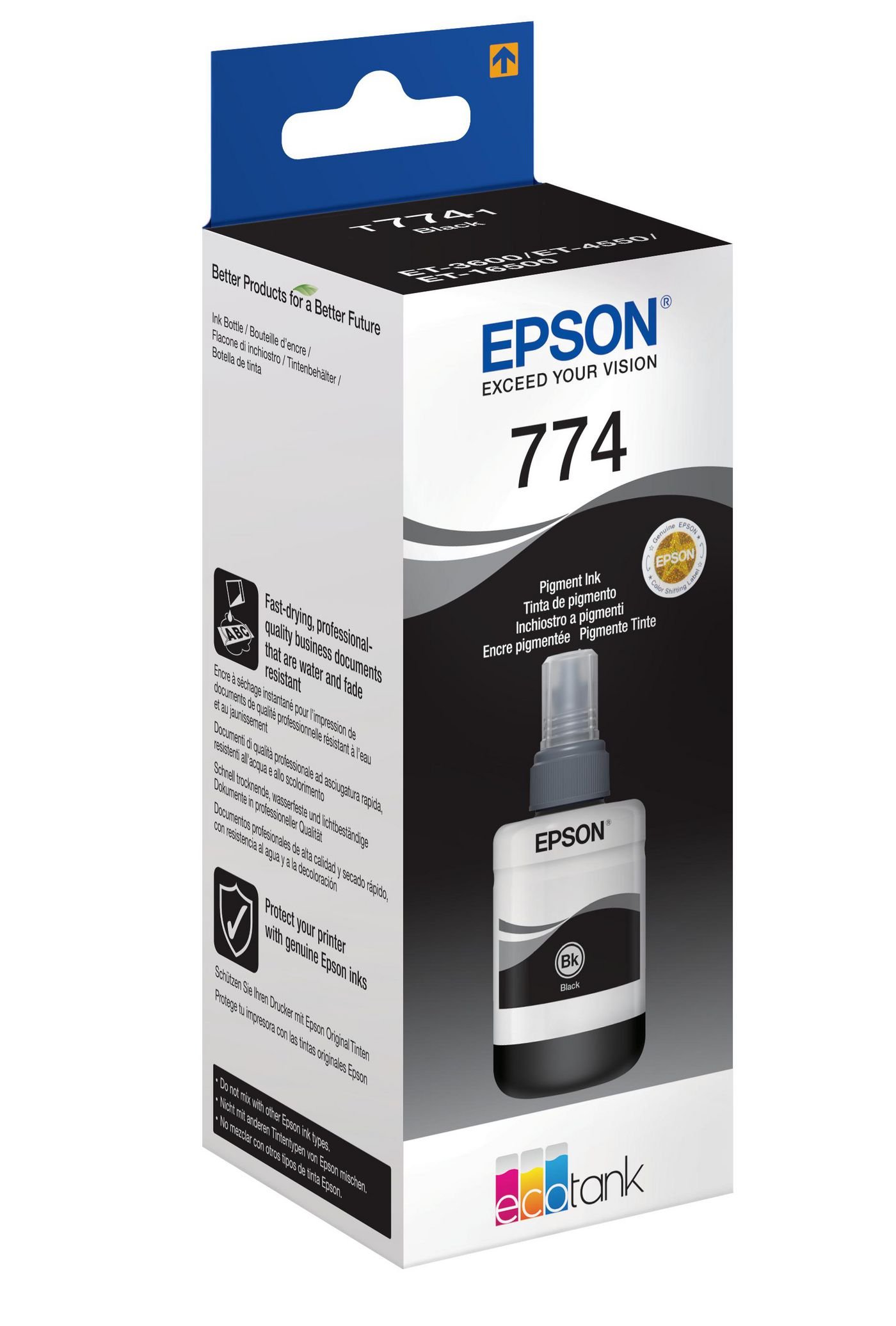 Img_37902902.jpg T7741 PIGMENT BLCK INK BOTTLE T7741 1X 140ML FOR ET-4550 - Image 1