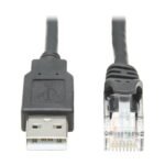 Usb-A To Rj45 Rollover  Console Cable (M/M) - Cisco  Compatible, 250 Kbps, 6 Ft. (1.83 M), Black