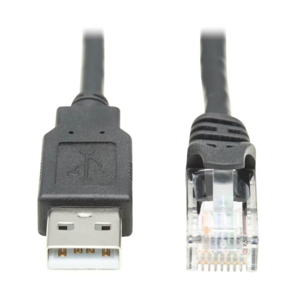 Usb-A To Rj45 Rollover  Console Cable (M/M) - Cisco  Compatible, 250 Kbps, 6 Ft. (1.83 M), Black