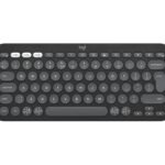 Pebble Keys 2 K380S Keyboard  Rf Wireless + Bluetooth  Qwerty Us International Graphite