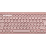 Pebble Keys 2 K380S Keyboard  Rf Wireless + Bluetooth  Qwerty Us International Pink