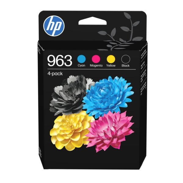 963 CMYK Original Ink  Cartridge 963 4-pack  Black/Cyan/Magenta/Yellow Original Ink Cartridges, Pigment-based ink,