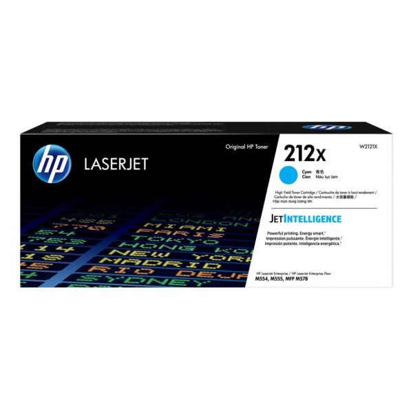 212X High Yield Cyan Original  Toner 212X High Yield Cyan  Original LaserJet Toner Cartridge, 10000 pages, Cyan, 1 pc(s)