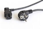 Power Cord CEE 7/7 - Angled  C15 2m black Power Cord  Schuko Angled - Angled C15, 2m black