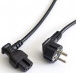 Power Cord CEE 7/7 - Angled  C15 2m black Power Cord  Schuko Angled - Angled C15, 2m black - Image 2