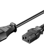 Power Cord Italy - C13 3m -  IMQ Approved Black, 16A  H05VV-F3x1.5mm2 CU