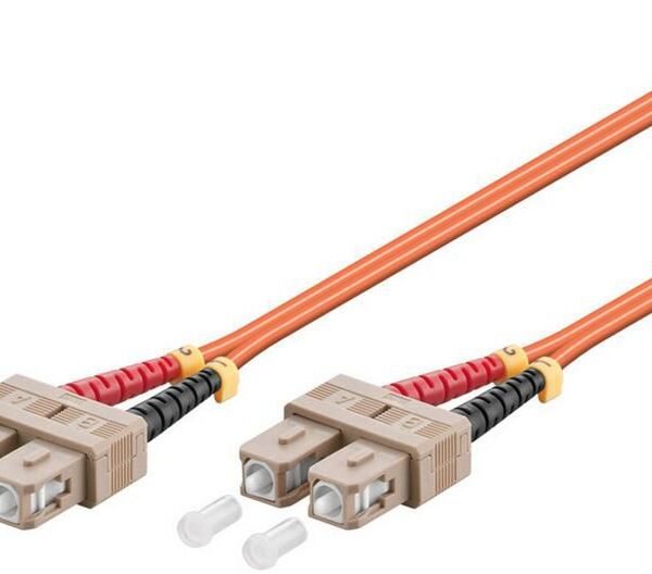 SC/UPC-SC/UPC 10m OM2 Fibre  Patch Cable MM Duplex LSZH  OD: 2mm, 0.3dB Orange