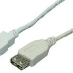 USB 2.0 cable, USB-A/M to  USB-A/F, grey, 2 m 2m USB  2.0, 2 m, USB A, USB A, 2.0, Male/Female, Grey