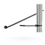 Cable tie 100pcs Black. 203mm  X 3,5mm 203mm X 3,5mm, UV  resistant Weather resistant Nylon, breaking strenght : 18.1 kg