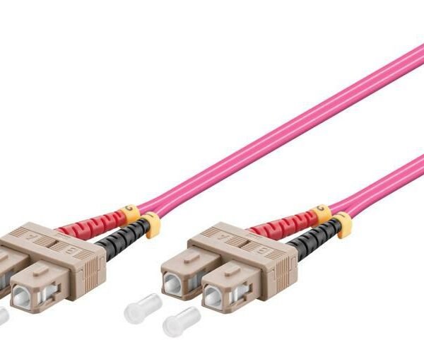 SC/UPC-SC/UPC 10m  OM4 Fibre  Patch Cable MM Duplex LSZH  OD: 2mm, 0.3dB Erica Violet
