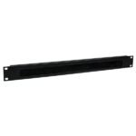 1U BRUSH RACK CABLE MANAGER 1U Brush Strip Horizontal  Server Rack Cable Management Panel, Cable management panel, Black, Steel, 1U,