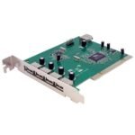 7 PORT PCI USB ADAPTER CARD 7 Port PCI USB Card Adapter,  PCI/PCI-X, USB 2.0, PCI 2.2, Green, CE, FCC, TAA, REACH, VIA/VLI - VT6212