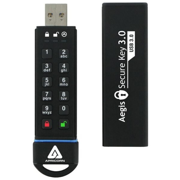 Aegis Secure Key USB3 120GB **New Retail** USB 3.0 Flash Drive 256Bit XTS Hardware Encryption