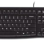 K120 Keyboard, Spanish K120, Full-size (100%),  Wired, USB, QWERTY, Black