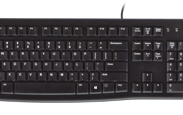 K120 Keyboard, Spanish K120, Full-size (100%),  Wired, USB, QWERTY, Black