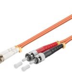 Fiber Patch Cable -  LC/UPC-ST/UPC 2m OM2 MM  Duplex LSZH OD: 2mm, 0.3dB Orange