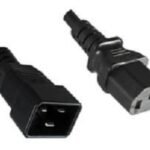 PowerCord C13-C20 10A 2m Black IEC 60320-C13 to C20, Black. H05VV-F 3 x 1mm?, 230V AC/10A