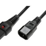 Powercord C13 IEC Lock - C14  black 5m, PC1071 Powercord  C13 IEC Lock - C14 black 5m, PC1071