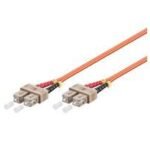 SC/UPC-SC/UPC 1m OM2 Fibre  Patch Cable MM Duplex LSZH  OD: 2mm, 0.3dB Orange