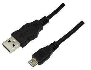 Img_9540129.jpg USB 2.0 cable, USB-A/M to Micro-USB/M, black, 3 m 3m USB A-USB Micro B, 3 m, USB A, Micro-USB B, USB 2.0, Male/Male, Black - Image 1