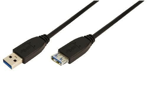 Img_9540130.jpg USB 3.0 cable, USB-A/M to USB-A/F, black, 2 m 2m USB A - USB A 3.0 F/M, 2 m, USB A, USB A, 3.2 Gen 1 (3.1 Gen 1), Male/Female, Black - Image 1