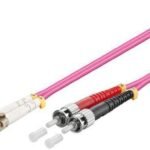 Fiber Patch Cable -  LC/UPC-ST/UPC 2m OM4 MM  Duplex LSZH OD: 2mm, 0.3dB Erica Violet