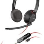 Blackwire 5220 C5220 USB C re 5220, Headset, Head-band,  Calls/Music, Black, Red, Binaural, Button