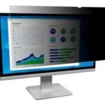 Privacy Filter 24" 16:10 AntiGlare, Frameless, Black Screen Attachment: Attachment Strips and Slide Mount Tabs