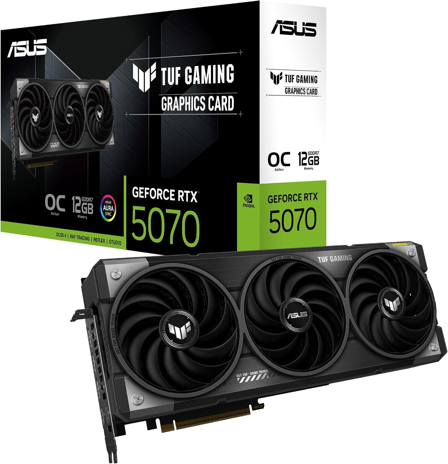 815-M4vy8JL._AC_SL1500_ Asus GeForce RTX 5070 Prime OC 12GB GDDR7 192 bit DLSS4 - Image 1