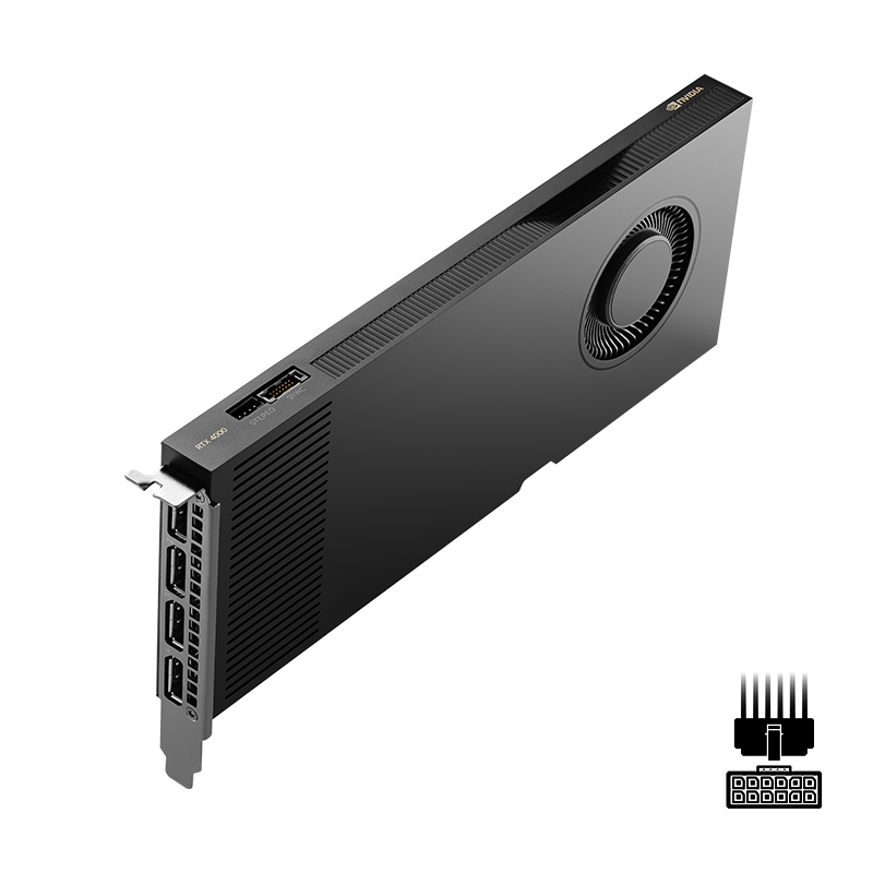 nvidia-rtx-4000-ada-top-left-accessories PNY NVIDIA RTX 4000 SFF Ada Generation LowProfile OEM Version VCNRTX4000ADALP-SB - Image 1